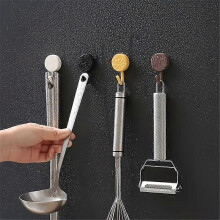 Black Adhesive Hooks, Waterproof Nano Glue, 50 Pcs No Trace Removable Strong Hold for Hanging Keys Hats Towels in Kitchen Bathroom Office