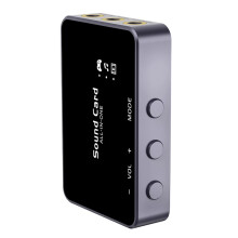 Gaming Sound Card Adapter for Desktop PCs CS:GO Valorant Apex Legends 3-in-1 Gaming Adapter for Gaming Streaming Etc.