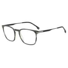 Óculos de Grau Hugo Boss BOSS 1889 52/20/145 Estrutura de acetato cinza riscada RÚSTICO HOMEM BOSS 1889
