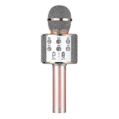 Portable Bluetooth Karaoke Microphone Wireless Professional Speaker Home Ktv Handheld Microphone(rose Gold) 2