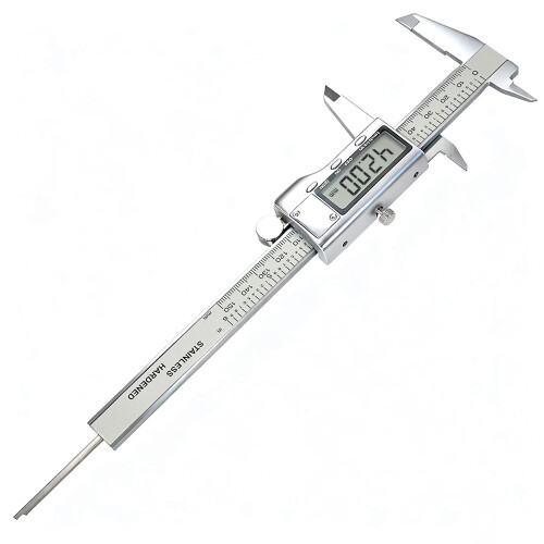 Digital Caliper 0-150 mm LED Display Stainless Steel Silver Measuring Tool with Precision Scale