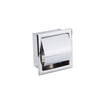Stainless Steel In Wall Toilet Paper Holder, Chrome Recessed Toilet Roll Holder for Bathroom