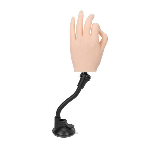 Silicone Nail Art Training Hand Model, 18 cm Εύκαμπτες αρθρώσεις με βεντούζα, Επαναχρη