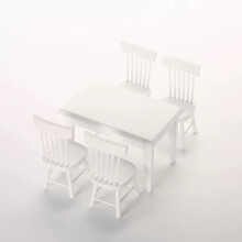 Ensemble de Mini Table et chaise pour maison de poupée, échelle 1/12, pour projets de bricolage, décoration d'aménageme