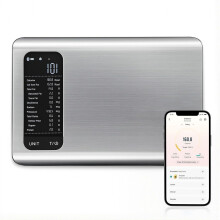 Bilancia da cucina intelligente che supporta la connettività di app mobili, bilancia sanitaria, bilancia per misurare co