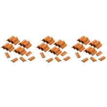75Pcs Red Roof Tiles Model Building Set Miniature Tiles Figurine Landscaping DIY Fairy Garden Accessories B