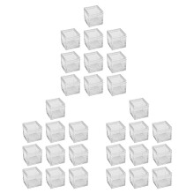 30Pcs Acrylic Box Trays for 0.39Inch 10mm Elements Cubes Clear Case Periodic Table Bracket for Elements Collections