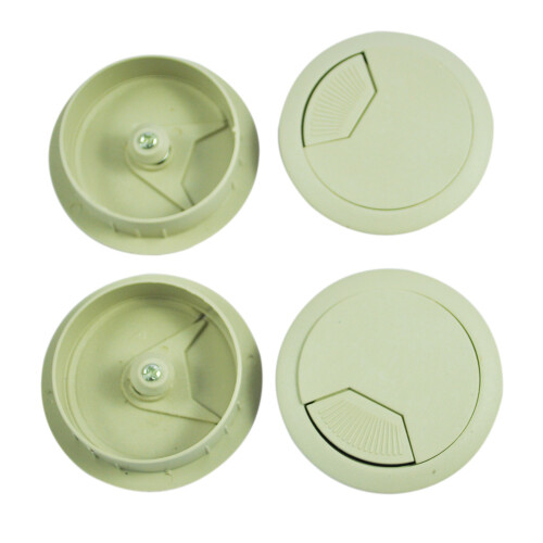 Desk Plastic Flip Top 2" Cable Hole Cover Grommet 4 Pcs 2