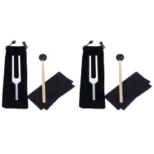 2X 528 Hz Tuning Fork, Silver Solfeggio Tuning Forks 528 Hz for Musical Instrument, Meditation, Relaxation