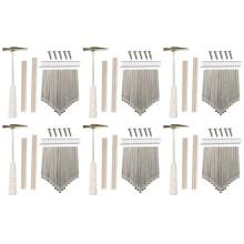 6X 17Keys Kalimba DIY Kit Thum Piano Replacement Parts with Keys Bridge Tuning Hammer Kit Kalimba Accessories