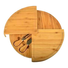 1Set Cheese Board Cutlery Cutter Set with Slide Out Drawer Cooking Tools Slicer Fork Scoops Cut Kitchen Storage
