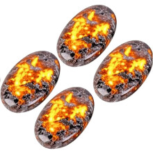 4PCS Natural Flame Stone Flame Yoga Stone Hand Sensory Toy Natural Meditation Tool Desktop Ornament for Fountain