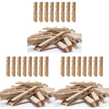 3X Clothes Pins Heavy Duty Outdoor with Spring, Wooden Clothespins for Crafts and Hanging Clothes Clothesline Laundry