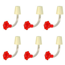 6pcs Feeder Tubes and Stoppers with Feeder Replacement Parts for Outdoor Making