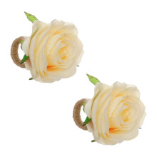2Stk Gelbe Napkin Ringe Aus Mit Blumenform Für Dinnerdeko
