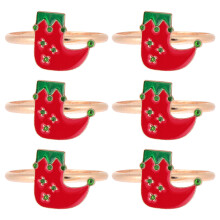 6Stk Farbige Metall- Für Weihnachts-Tischdekoration