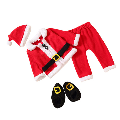 1Set Weihnachtskleidungsset Für Kinder Mit Santa Claus Design