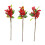 3Stk Mini Rote Ornament Für Weihnachtsbaum 1