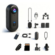 Kit Caméra 4K, Caméra Magnétique pour Vlogs, Sports de Plein Air, Cyclisme, WiFi, Enregistrement Vidéo, Vélo, Moto, Caméscope Étanche