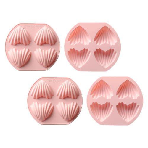 4Stk Silikon Herzform Backform 4 Fächer Kuchen Biscuits
