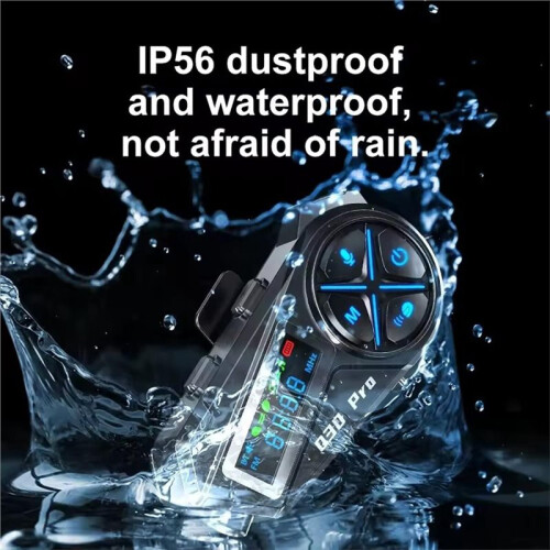 Motorcycle Helmet  Intercom,Helmet Wireless Headset with LED HD Digital Display Intercom Distance 1800ft 1