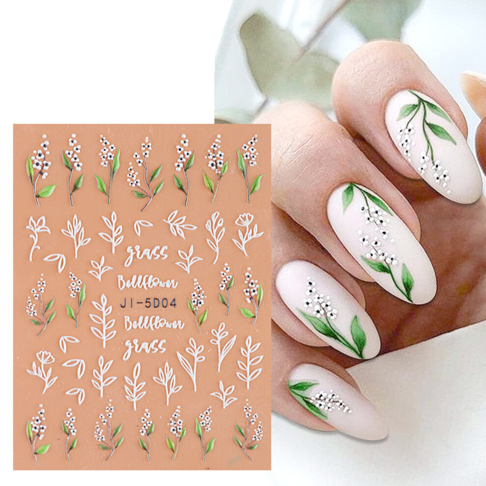 Phui-Pet-Supplies Floral Nail Stickers For Wedding & Daily Use