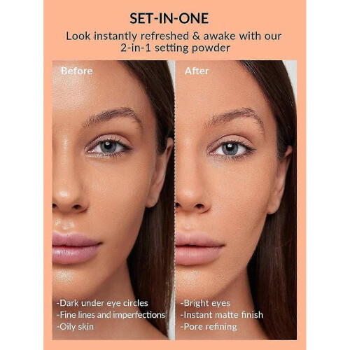 (S9002) Insta-Ready Face Powder Loose Under Eye Setting Powder - Bisque