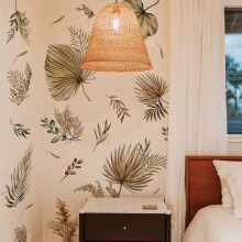 (1pc) Large Boho Palm Leaves Wall Decals Fall Leaf Wall Stickers for Living Room Bedroom TV Background Wall Decor