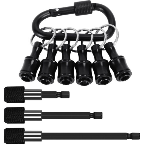 Bit Holder Drill Bit Extension Set,1/4" Hex Shank Aluminum Alloy Screwdriver Bits Holder Drill Bit Holder Tool Kit 1