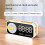 Mirror Digital Alarm Clock Timer Rechargable Wireless Clock Alarms Speaker Subwoofer Desktop LED Clock B 3