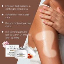 (3pcs) Rose caramel scrub, smooth the skin of body joints, gently cleanse the stratum corneum, moisturizing skin care cleansing cream