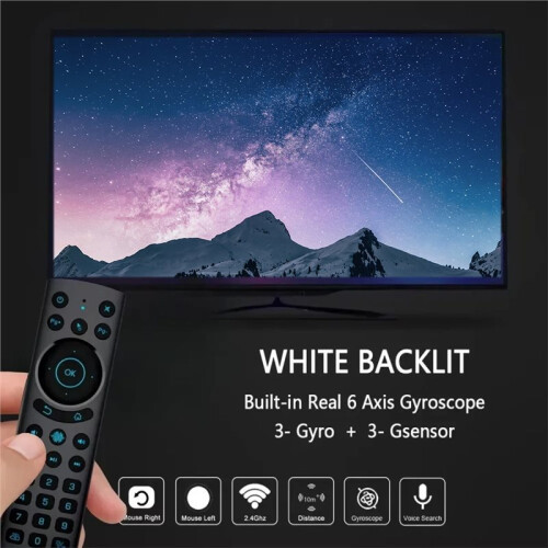 G20S PRO  Air Mouse Backlit 2.4G Wireless Gyroscope  Voice Remote Control with IR Learning for Android TV Box 2
