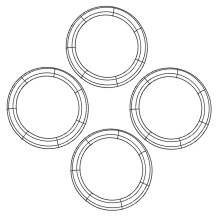 4Stk Eisenrahmen Für DIY Blumenkranz Mit Solider Struktur