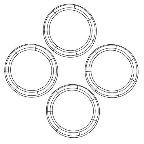 4Stk Eisenrahmen Für DIY Blumenkranz Mit Solider Struktur