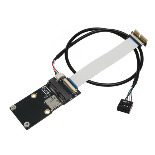 PCIE X1 to  PCI-E 3G/4G/LTE Module Network Card Extension Cable Wireless Network Card  PCI-E Riser Card Adapter 1