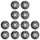 12 Pack Inline Skate Wheels Indoor/Outdoor Replacement Wheel with Bearings 70mm,Black 1