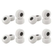 Skateboard Wheels with Bearings 52x30mm Street PU Wheels Skateboard Parts  Longboard Wheels (Set of 16) White