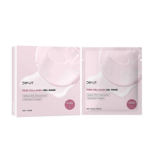 (2pcs) Organic Collagen Face Mask, Collagen Face Mask, Pink Collagen Jelly Gel Mask, Skincare, Moisturizing and Evens Skin Tone