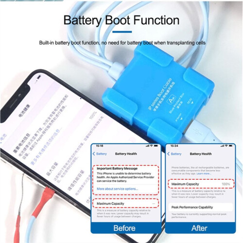SUNSHINE Boot Cable for  8-17 Pro Max Series, Fast Boot Function, Battery Recognition Tools, Professional Phone Repair 2