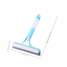 ((white)) 3-in-1 Window Cleaning Tool with Removable Microfiber Cloth, Heavy-Duty Plastic Squeegee Scraper for Bathroom Glass and Home Use