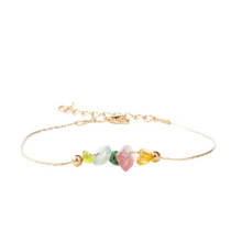 (L1979-bracelet) Minimalist Irregular Natural Stone Bracelet Necklace Set for Women Travel Office Wear
