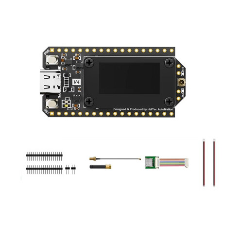 2X Heltec Meshtastic LoRa 32 V4 Dev-Board W/GPS ESP32 SX1262 0.96inch OLED Solar Powered LoRaWAN 28dbm 1