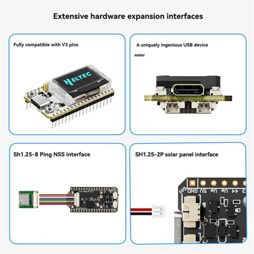 2X Heltec Meshtastic LoRa 32 V4 Dev-Board W/GPS ESP32 SX1262 0.96inch OLED Solar Powered LoRaWAN 28dbm 2