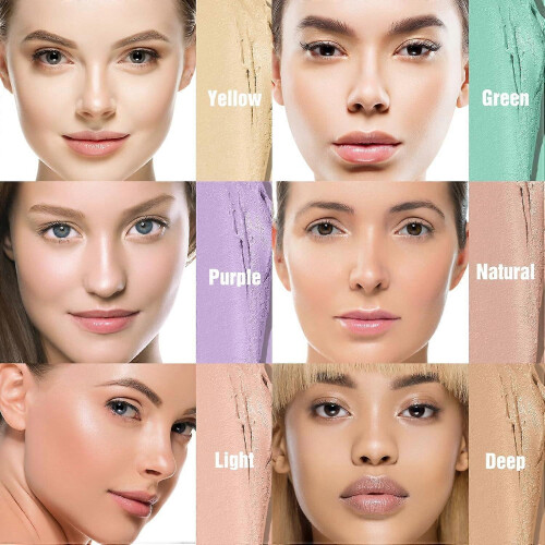 Multi-Use Face Contour Stick,Highlighter & Concealer Stick, Combo Use for Correcting Color Balancing (6 Colors Set) 2