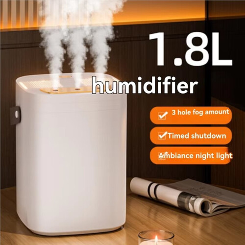 Three Nozzle Humidifier 1.8L Large Capacity Aromatherapy Spray Essential Diffuser Household Night Light Air Humidifier 1