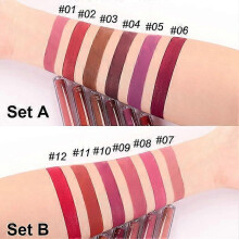 (A) 6 colors matte liquid lipstick adjust matte Nude waterproof long lasting non-stick cup does not fade lip gloss