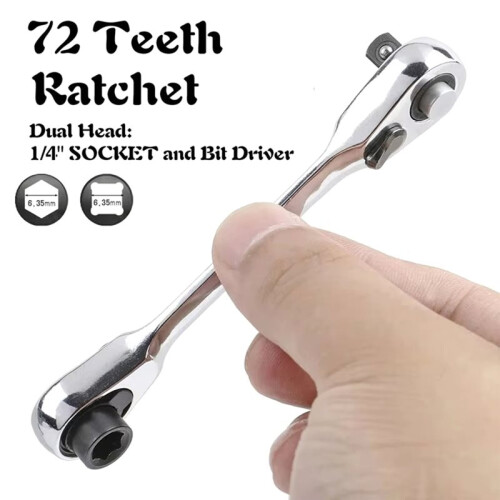 Ratchet Wrench Double Ended Quick Socket Ratchet Wrench Screwdriver Hex Torque Wrenches Set 2in1 Spanner 1
