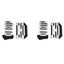4Pcs Gas Accelerator Pedal and Brake Pedal Cover Foot Pad Non-Slip for Universal Automatic Transmission Car