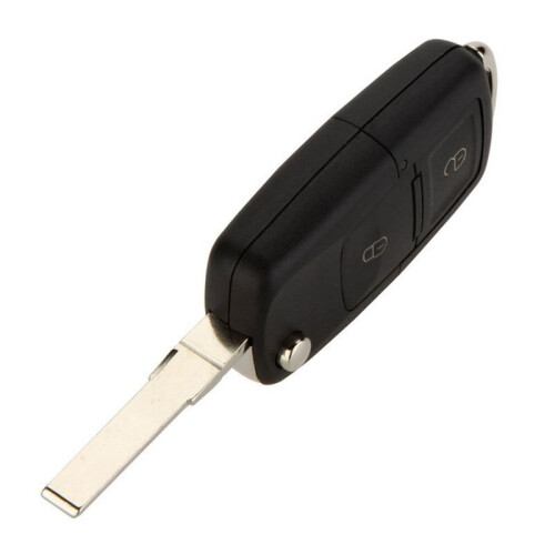 3X Replacement 2 Button Keyless Entry Remote Flip Folding Car Key Fob Shell Case and Button Pad Compatible with  MK4 2