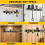 Garage Tool Organizer Wall Mount, Heavy-Duty Storage System with 6 Adjustable Hooks for Shovels, Tools, and More 7